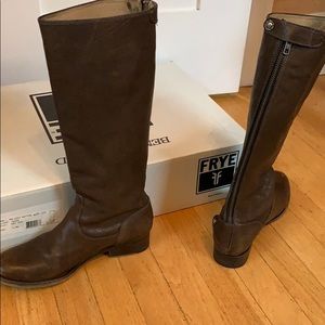Frye Melissa button back zip boots